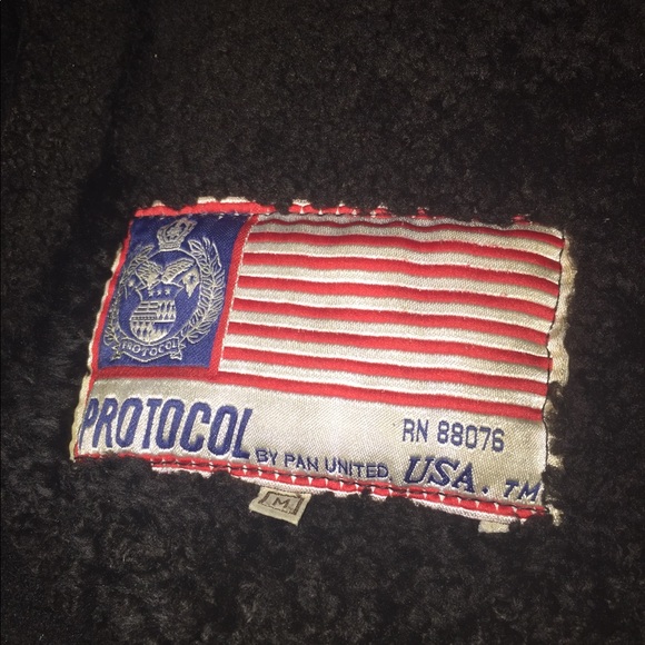 Original aviator Shearling leather jacket ex large - Picture 2 of 6